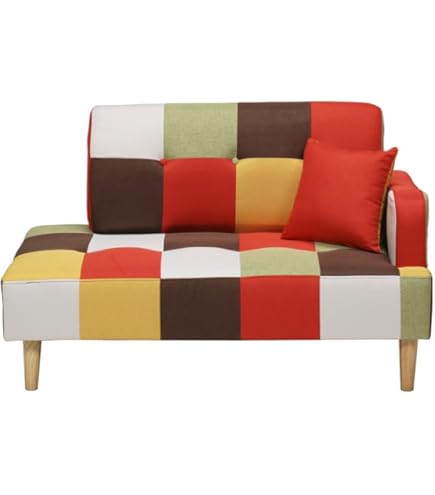 パッチワークA 3人掛け ソファ カラフル　タンスのゲン　布張り　北欧　ヒカキン 楽天市場】【本日クーポン5%引】 カラフル 3人掛けソファー お洒落